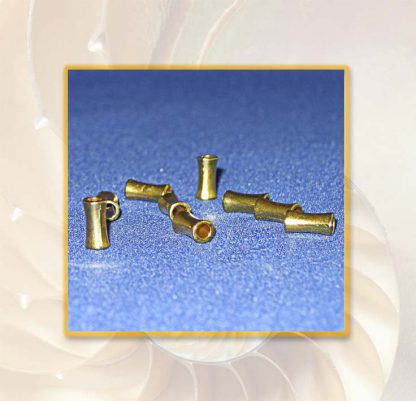 Metallperlen, ca. 10 x 4 mm, goldfarben, 20 Stück