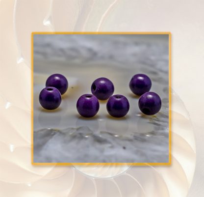 Achat lila, rund, ca. 6 mm, violett, 10 Stück