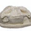 Teddy Mütze aus 100% Baumwollgarn beige 25 cm – Bild 2