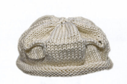 Teddy Mütze aus 100% Baumwollgarn beige 25 cm – Bild 2