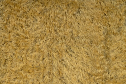 Mohair Teddy Stoff gelbbraun gewellt, ca. 33 x 70 cm