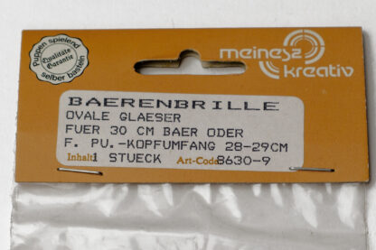Bären Brille, ovale Gläser, für Bär von 30 cm, Kopf 28 cm – Bild 5