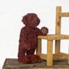 Teddy Bär Schulte Mohair 5 Gelenke rötlich 26 cm – Bild 4