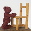 Teddy Bär Schulte Mohair 5 Gelenke rötlich 26 cm – Bild 3