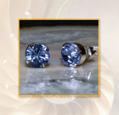 Ohrstecker Zirkonia Sterling Silber 925er hellblau