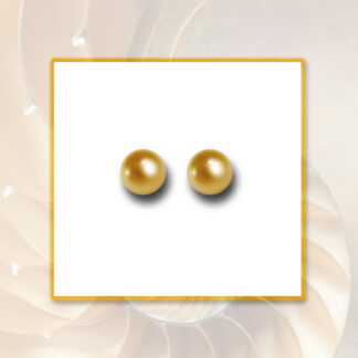 Ohrringe Stecker Swarovski Crystal Perlen in Bright Gold ca 7 mm