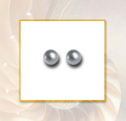 Ohrringe Stecker Swarovski Crystal Perlen Dark Grey ca 7 mm