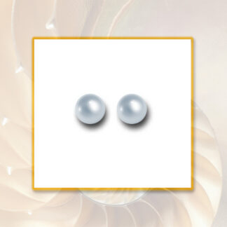 Ohrringe Stecker Swarovski Crystal Perlen in Light Blue ca 7 mm