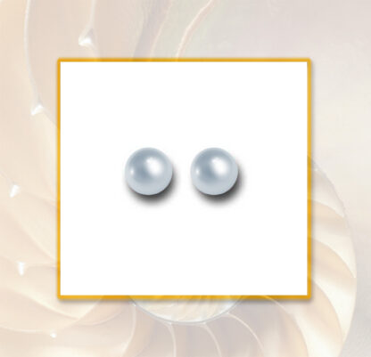 Ohrringe Stecker Swarovski Crystal Perlen in Light Blue ca 7 mm