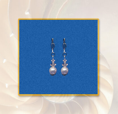 Ohrringe Swarovski Perlen in rosa silberfarben Klappbrisur
