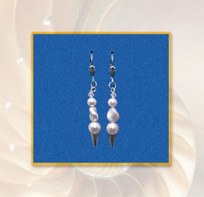 Ohrringe Swarovski Perlen rosa silberfarben Klappbrisur